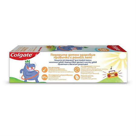 Colgate Зубная паста детская без фторида 3-5 лет в ассортименте 60 мл 1 шт