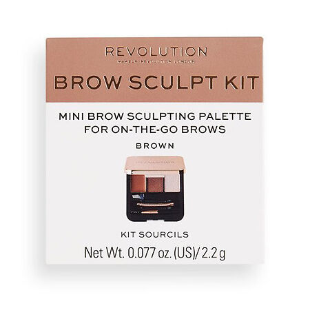 Makeup Revolution Набор для моделтрования бровей KIT Brown 1уп