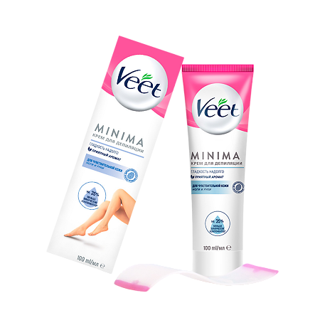 Veet Minima Крем для депиляции для чувствительной кожи ног и рук туба 100 мл 1 шт