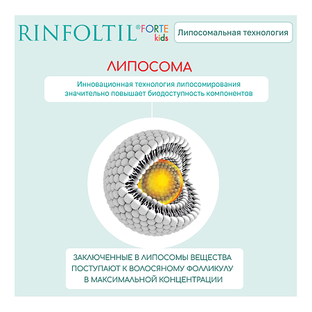 Ринфолтил кидс форте Сыворотка гипоаллергенная с липосомами по уходу за волосами для детей 160 мг фл 30 шт