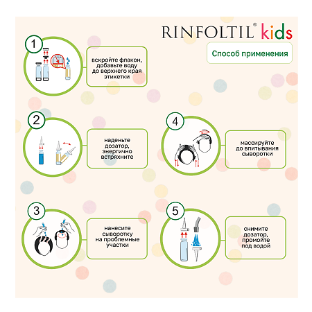 Ринфолтил кидс Сыворотка гипоаллергенная с липосомами по уходу за волосами для детей 160 мг фл 30 шт