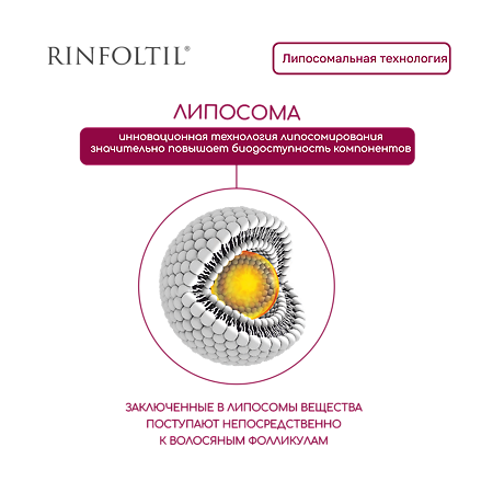 Rinfoltil Липосомальная сыворотка против выпадения волос для ослабленных и истонченных волос  фл 30 шт