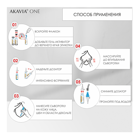 Akavia One Липосомальная сыворотка от морщин 35+ дневная 20 шт.+ гель 50 мл 2 шт. 1 уп