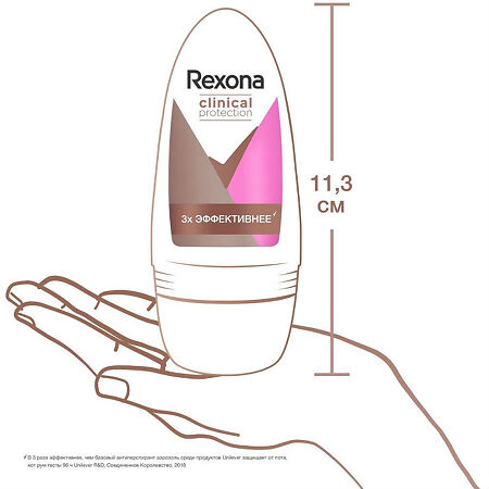 Rexona Clinical Protection Антиперспирант шариковый сухость и уверенность 50 мл 1 шт