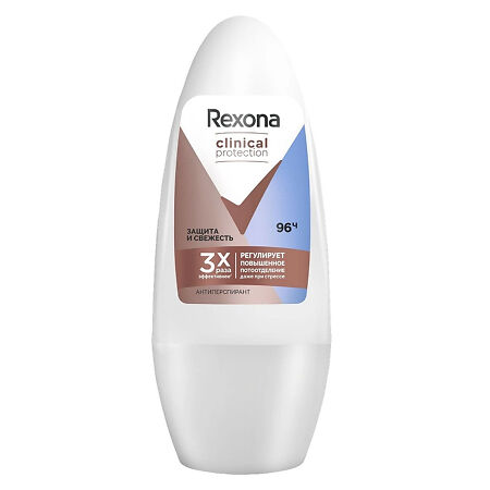 Rexona Clinical Protection Антиперспирант шариковый защита и свежесть 50 мл 1 шт