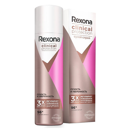 Rexona Clinical Protection Антиперспирант аэрозоль сухость и уверенность 150 мл 1 шт