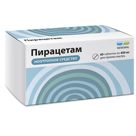 Пирацетам таблетки покрыт.плен.об. 400 мг 60 шт