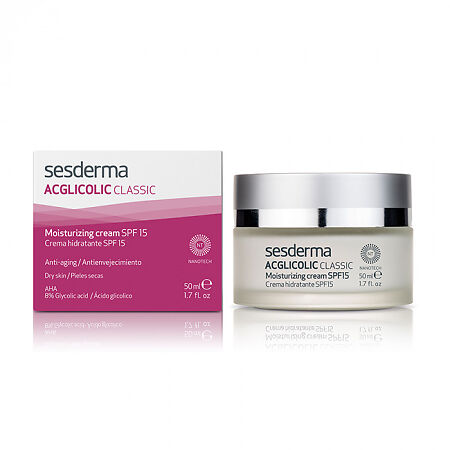 Sesderma Acglicolic Classic Moisturizing cream Крем увлажняющий с гликолевой кислотой SPF15 50 мл 1 шт