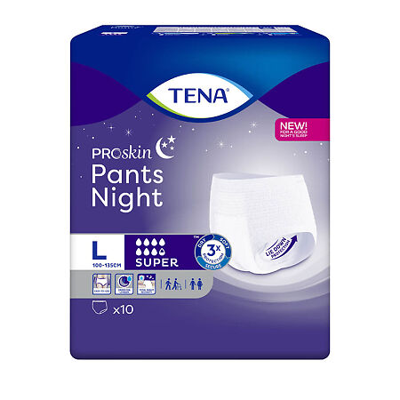 Tena Pants Night Super подгузники для взрослых (трусы) р. L (100-135 см) 10 шт