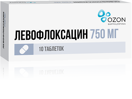 Левофлоксацин таблетки покрыт.плен.об. 750 мг 10 шт