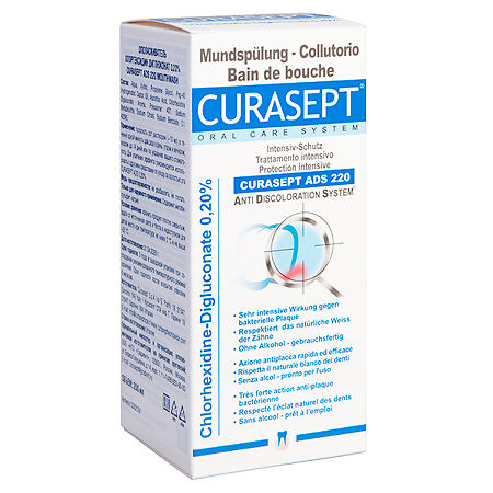 Curasept ADS 220 Mouthwash Ополаскиватель хлоргексидин диглюконат 0,20% 200 мл 1 шт