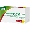 Клопидогрел/АСК-Тева таблетки 100 мг+75 мг 28 шт