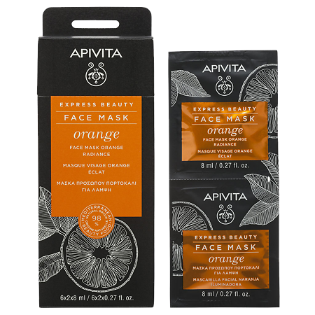 Apivita Express Beauty Маска для лица Orange Апельсин саше 8 мл 2 шт