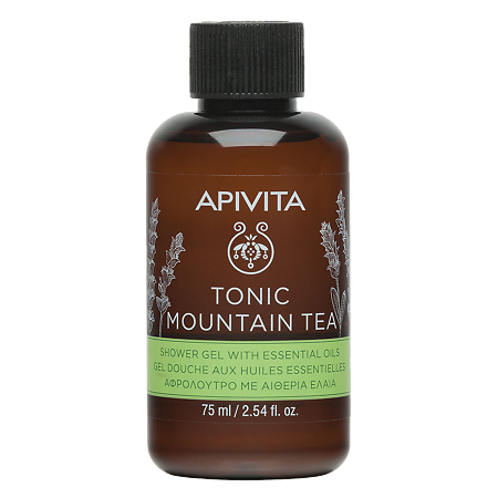 Apivita Tonic Mountain Tea Гель для душа Горный чай с эфирными маслами 75 мл 1 шт