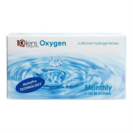 Контактные линзы IQlens Oxygen R8.6 на месяц  -11,00 6 шт.