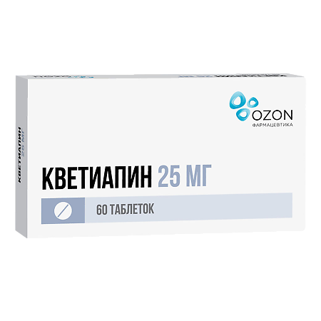 Кветиапин таблетки покрыт.плен.об. 25 мг 60 шт