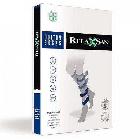 Relaxsan Гольфы Cotton Socks с хлопком 1 кл комп (унисекс) р.5 черный 1 уп