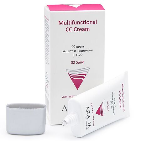 Aravia Professional СС-крем защитный SPF-20 Multifunctional CC Cream Sand 02 50 мл 1 шт