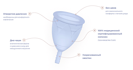 Cupax Менструальная чаша regular розовая 1 шт