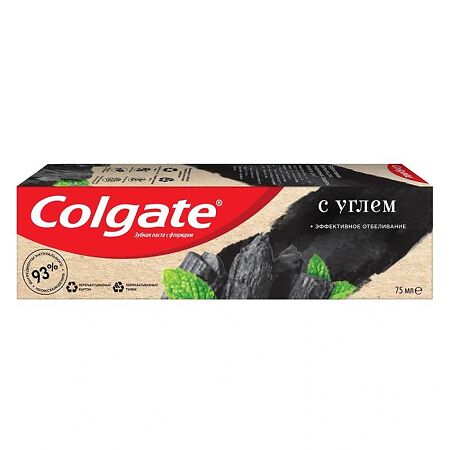 Colgate Зубная паста Naturals эффективное отбеливание с углем 75 мл 1 шт