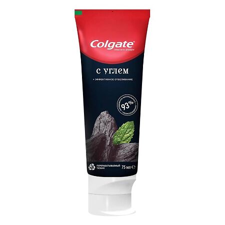 Colgate Зубная паста Naturals эффективное отбеливание с углем 75 мл 1 шт