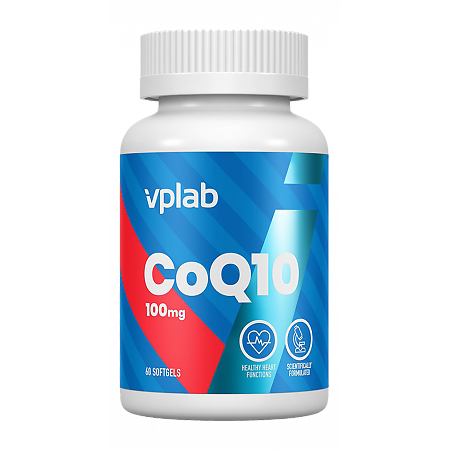 ВиПиЛаб (Vplab) Coenzyme Q10 Коэнзим Q10 100 мг капсулы массой 600 мг 60 шт