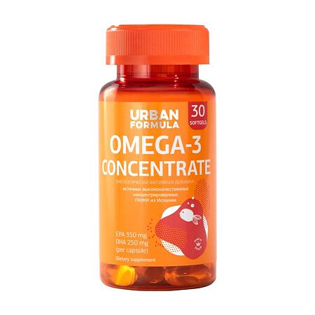 Urban Formula Omega-3 Concentrate Омега 3–60 % капсулы массой 1420 мг 30 шт