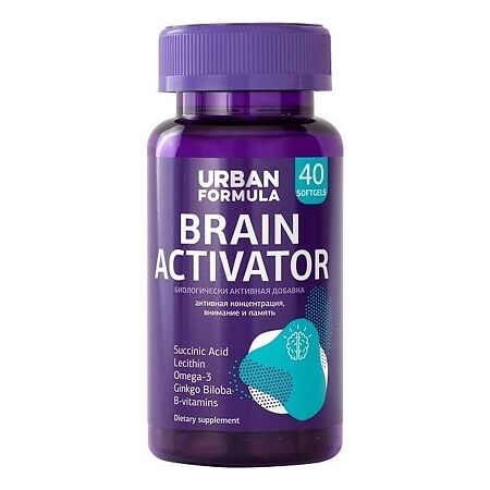 Urban Formula Brain Activator/Брейнер Активатор капсулы массой 600 мг 40 шт