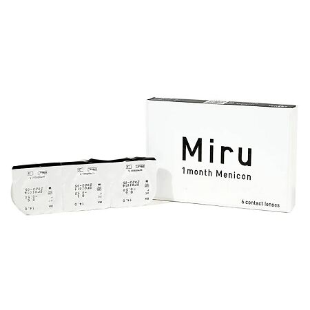 Контактные линзы мягкие Miru 1 month Menicon -1,75/8,3/6 шт. на месяц