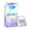 Презервативы Durex Invisible Extra Lube из натурального латекса ультратонкие 12 шт