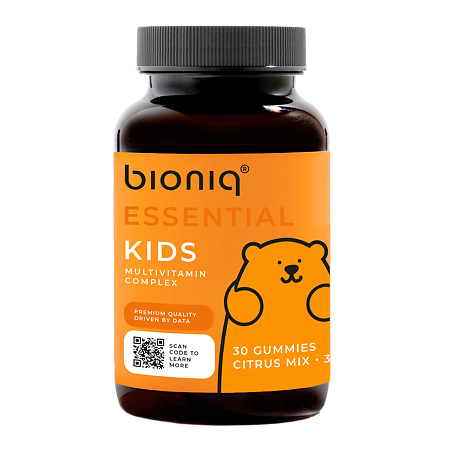 Bioniq Essential Kids Мультивитаминый детский комплекс жевательные пастилки массой 2,5 г 30 шт