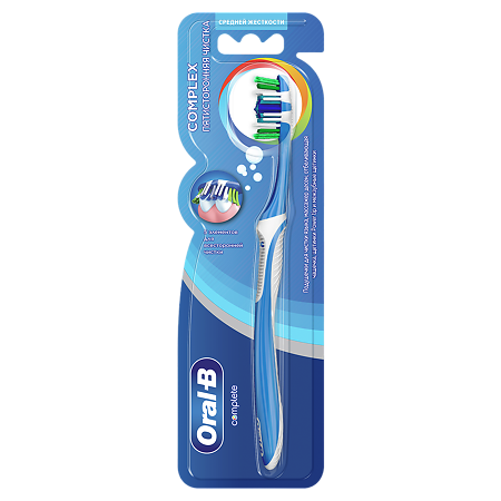 Oral-B Зубная щетка Complex 5-сторонняя чистка средней жесткости 1 шт