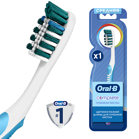 Oral-B Зубная щетка Complex Глубокая чистка средней жесткости 1 шт