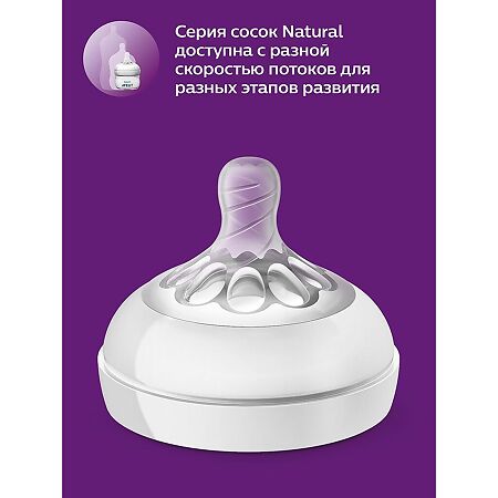 Philips Avent Бутылочка для кормления Natural стекло 0+ SCF051/17 120 мл 1 шт