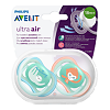 Philips Avent Пустышка Ultra Air SCF349/21 в комплекте с футляром для хранения и стерилизации 18+ мес 2 шт