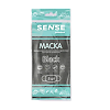 Маска медицинская Sense из нетканого материала одноразовая черная 5 шт