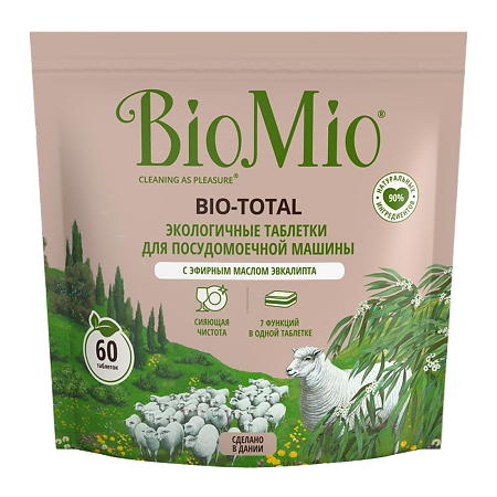 БиоМио (BioMio) Bio-Total Таблетки д/посудомоечной машины 7-в-1 с маслом эвкалипта 60 шт