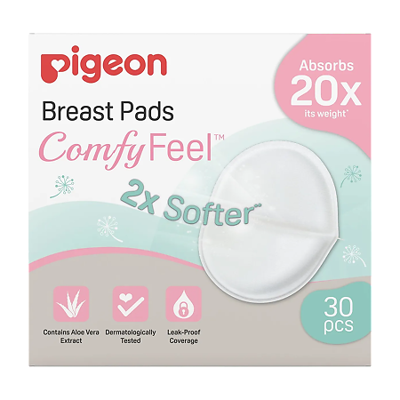 Pigeon Вкладыши для бюстгралтера с алоэ Comfy Feel Breast Pads 30 шт