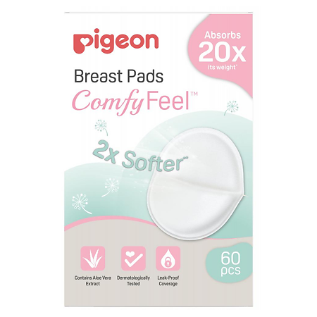 Pigeon Вкладыши для бюстгралтера с алоэ Comfy Feel Breast Pads 60 шт