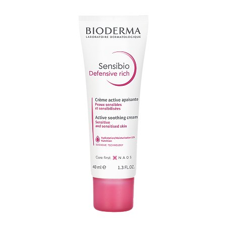 Bioderma Sensibio Defensive Крем насыщенный увлажняющий для чувствительной кожи лица 40 мл 1 шт