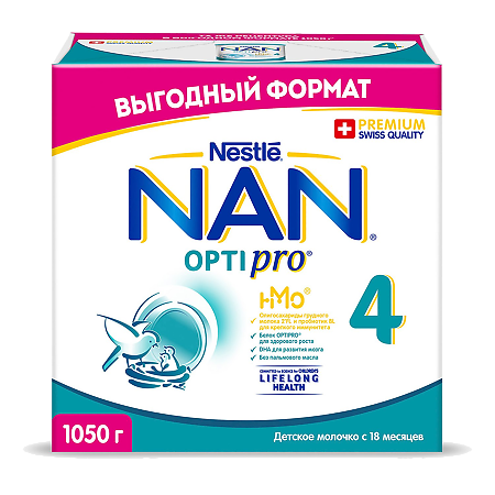 NAN 4 Optipro Смесь молочная с 18 мес 1050 г (3 х 350 г)