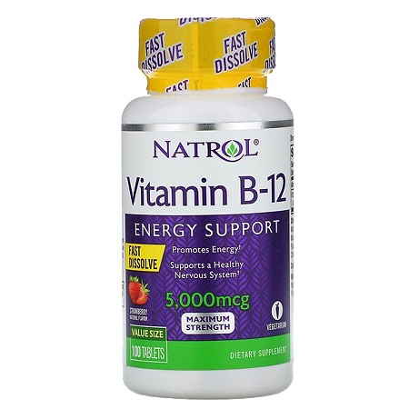 Natrol Витамин B12 /Vitamin B12 500 мг быстрорастворимые таблетки массой 406 мг 100 шт