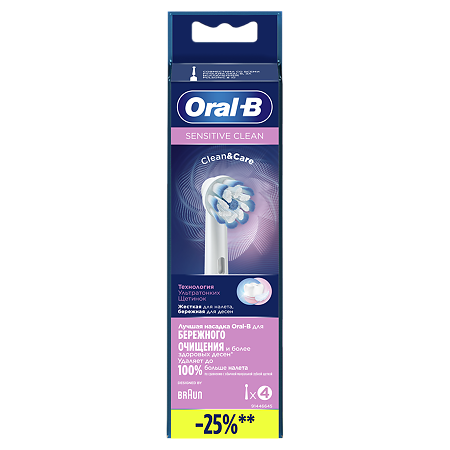 Oral-B Насадка для электрической зубной щетки Sensitive Clean EB60 4 шт