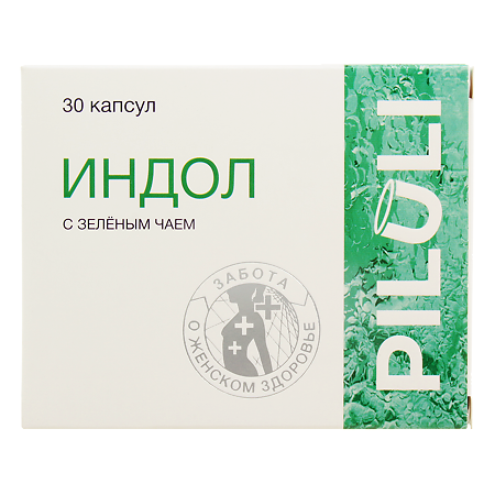 PILULI Индол с зеленым чаем нормализация женской репродуктивной системы и состояния молочной железы капсулы по 300 мг 30 шт