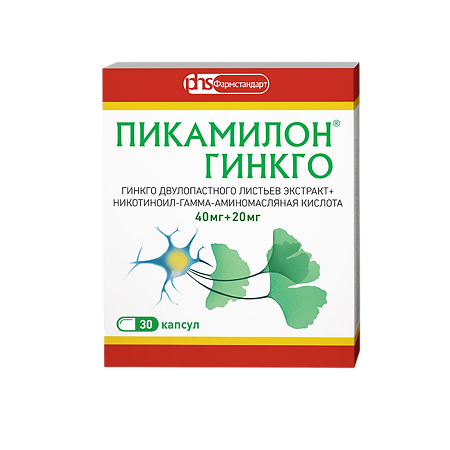 Пикамилон Гинкго капсулы 40 мг+20 мг 30 шт