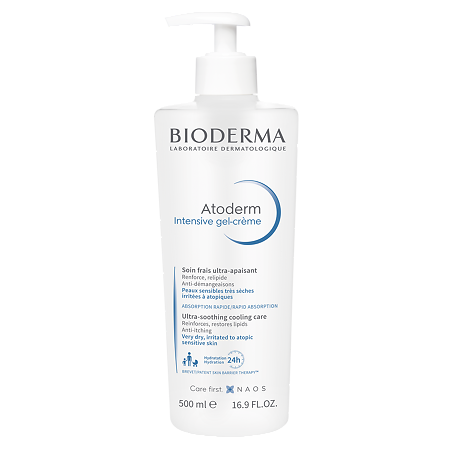 Bioderma Atoderm Успокаивающий Гель-крем для сухой раздраженной и атопичной кожи лица и тела 500 мл 1 шт