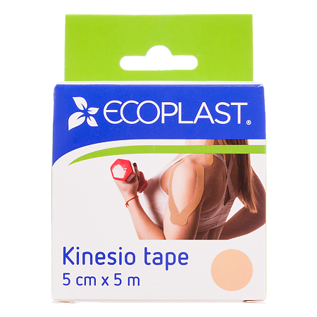 Ecoplast Кинезио тейп 5см х 5м бежевый 1 шт