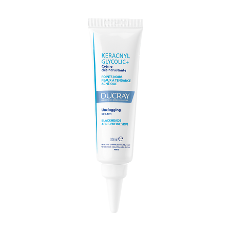 Ducray Keracnyl Glycolic+ Крем матирующий очищающий для кожи,склонной к акне 30 мл 1 шт