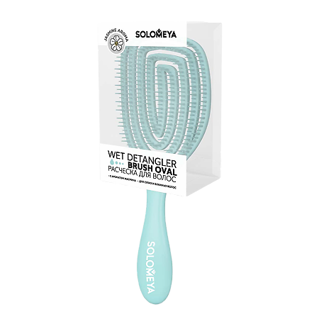 Solomeya Расческа для сухих и влажных волос с ароматом жасмина MZ0011 Wet Detangler Brush Oval Jasmine 1 шт