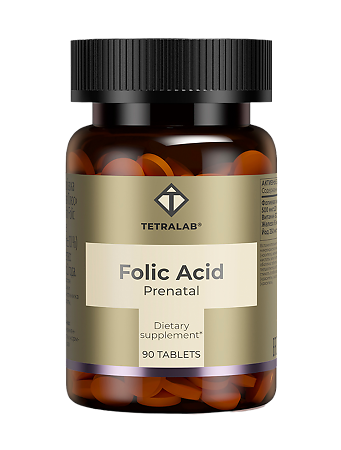 Tetralab Пренатал Folic Acid фолиевая таблетки покрыт.об. массой 310 мг 90 шт